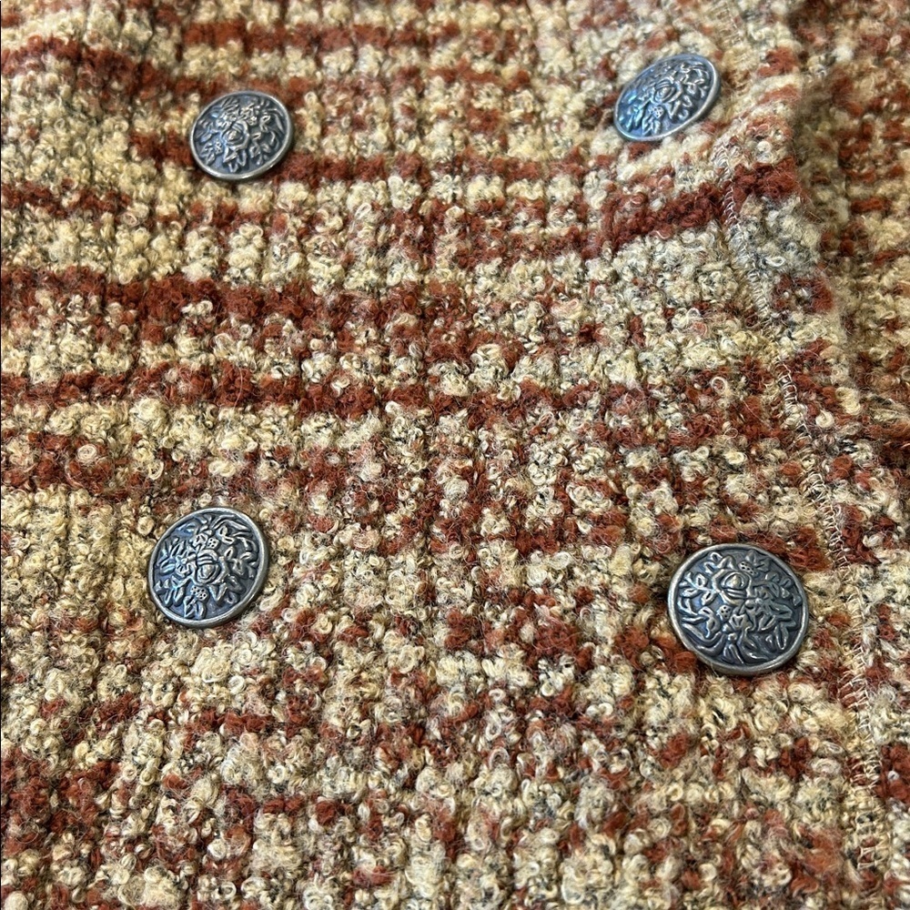 FREE PEOPLE Zebra Yarn Button Down Wool Jacket Coat - Picture 9 of 16